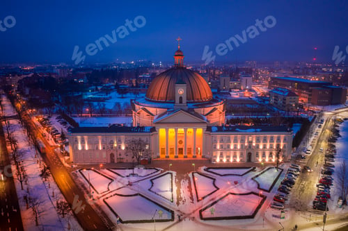 Preview: Basilica of st. Vincent de Paul in Bydgoszcz in winter