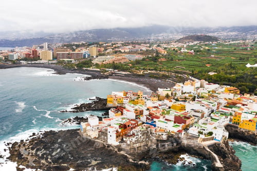Preview: Top view of the town of Punta Brava near the town of Puerto de la Cruz on the island of Tenerife