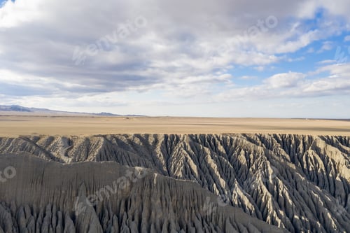 Preview: aerial view of spectacular grand canyon landscape in kuytun city, xinjiang
