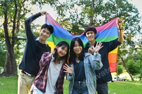 Preview: Group of college student having break after classes and talking to etch other.