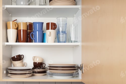 Preview: kitchen cabinet or cupboard for dishes
