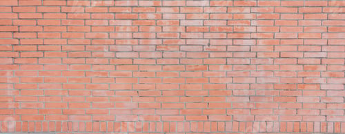 Preview: Brick wall background texture, close up. Red brown color bricks, banner. Building facade detail