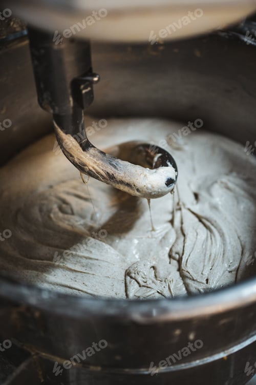 Preview: Electric dough mixer machine in bakery