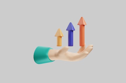 Preview: Business growth chart hand concept
