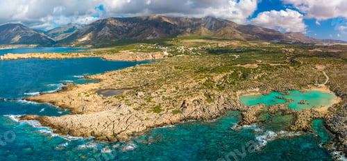 Preview: White Lake in Crete island, Greece. Aspri Limni is a lake and a beach, Elafonissi