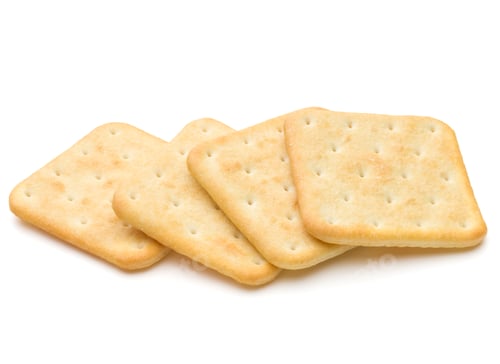 Preview: Dry cracker cookies isolated on white background cutout