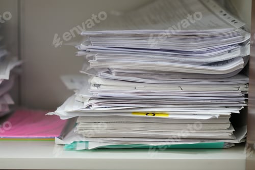 Preview: Pile of documents and files