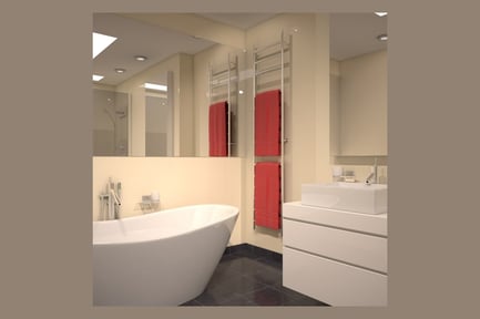 Visualização: Suíte de banho contemporânea