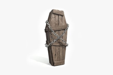 Preview: Wooden coffin with chain