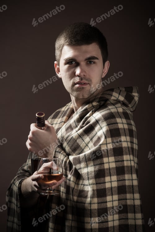 Preview: Portrait of a young sad man