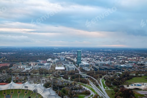 Preview: Aerial Symphony of Moving Clouds Over Munich in Autumn -