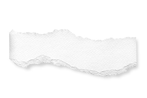 Vista previa: Papel rasgado, aislado, blanco