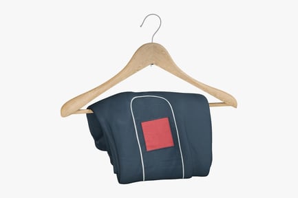 Preview: Folded Blue Sport Pants on Hanger