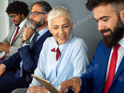 Preview: Business meeting and teamwork by business people in office