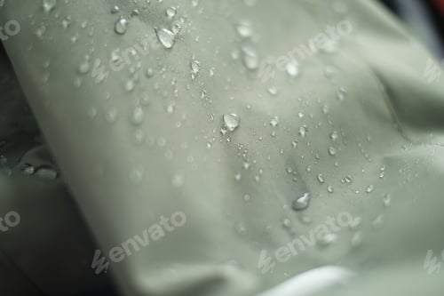 Preview: waterproof fabric with waterdrops. non woven fabric water texture background