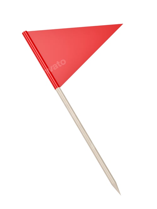 Preview: Red triangle toothpick flag