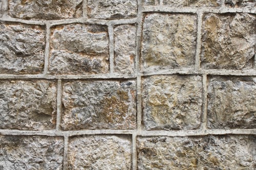 Stone Wall Texture with Rectangular Rocks and Mortar