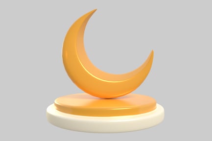 Preview: Crescent moon holiday decoration