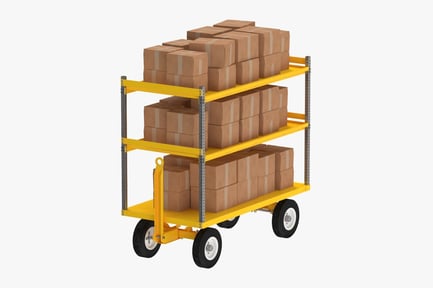 Preview: Fully Loaded Towable Cart with Boxes