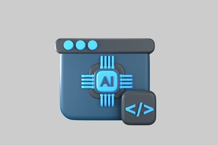 Symbol für Softwareentwicklung mit künstlicher Intelligenz