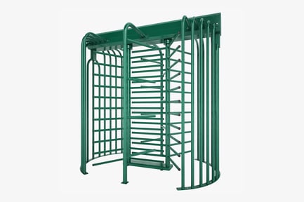 Preview: Full Height Galvanized Steel Turnstile Gate System