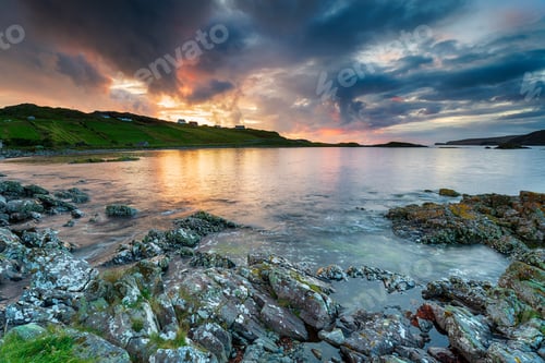 Preview: Stunning sunset over the bay at Scourie