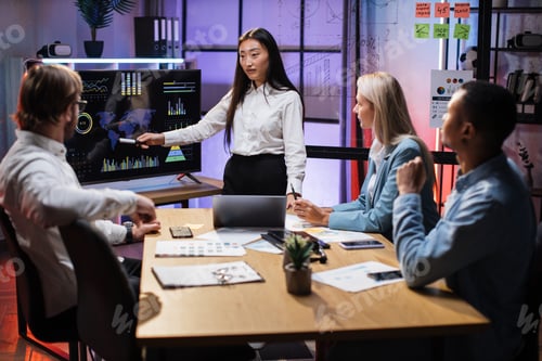 Preview: Group of diverse economists discussing business ideas