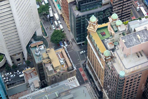 Preview: Looking down onto the city streets below