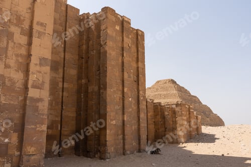 Preview: Architectural complex with pyramids in a necropolis in Egypt