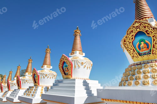 Preview: Stupas at Chagdud Gonpa Khadro Ling Buddhist Temple - Tres Coroas, Rio Grande do Sul, Brazil