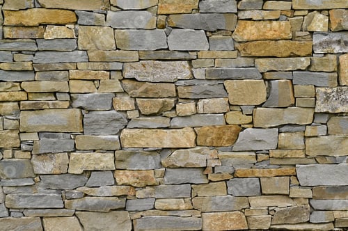 Preview: a stone wall made of bricks of different shapes and sizes
