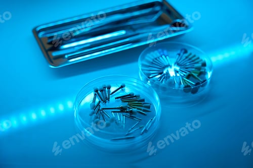 Preview: Dentist instruments and cutters for polishing and grinding the tooth