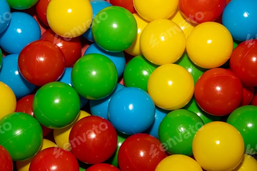 Preview: A Close Up Of A Bunch Of Colourful Plastic Balls In A Children'S Ball Pool Pit