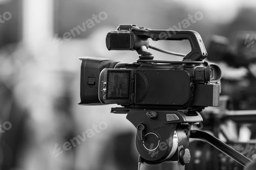 Preview: TV Camera Recording a Publicity Event