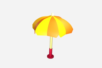 Preview: Beach Umbrella 3D Illustration