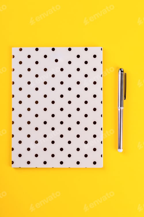 Preview: Notebook, pen Accessories office concept