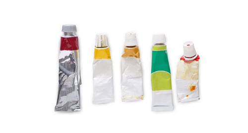 Preview: Set of tubes wit professional paint, isolated