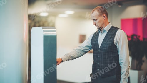 Preview: A man entrepreneur using a terminal