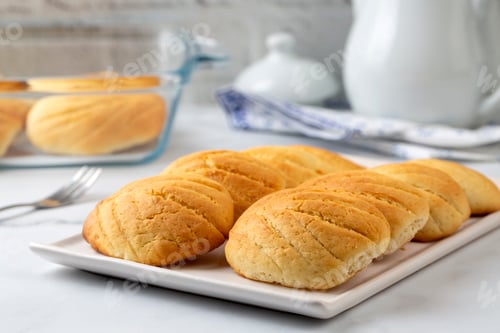 Preview: Traditional Delicious Turkish dessert; flour cookie (un kurabiyesi)
