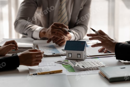 Preview: accommodation agency and client are planning together about finance because the client wanted to buy