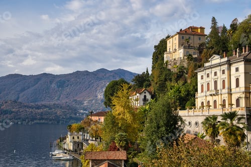 Preview: Lake Orta and Orta San Giulio town in the Province of Novara in Italy