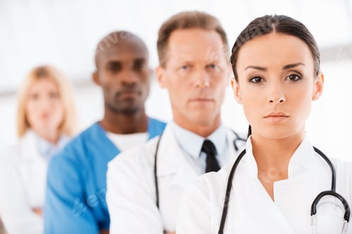 Preview: Confident doctors team.