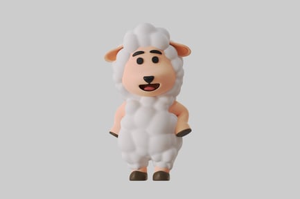 Preview: Cartoon sheep character