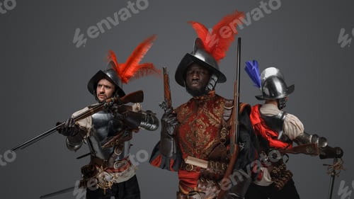 Preview: Brave conquistadors from past armed with flintlock guns