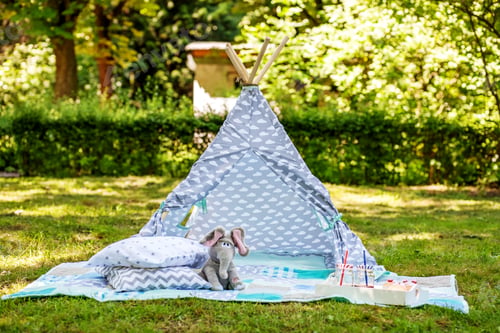 Preview: Wigwam for recreation for children. The concept of lifestyle and