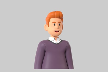 Preview: Cartoon man with orange hair