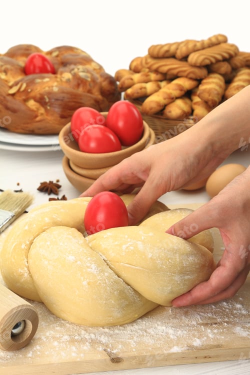 Preview: Hands kneading the Easter bread dough