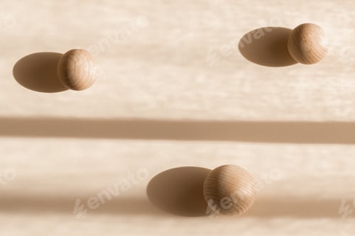 Preview: Modern product display surface flat lay, top view. Eco presentation background in pastel natural