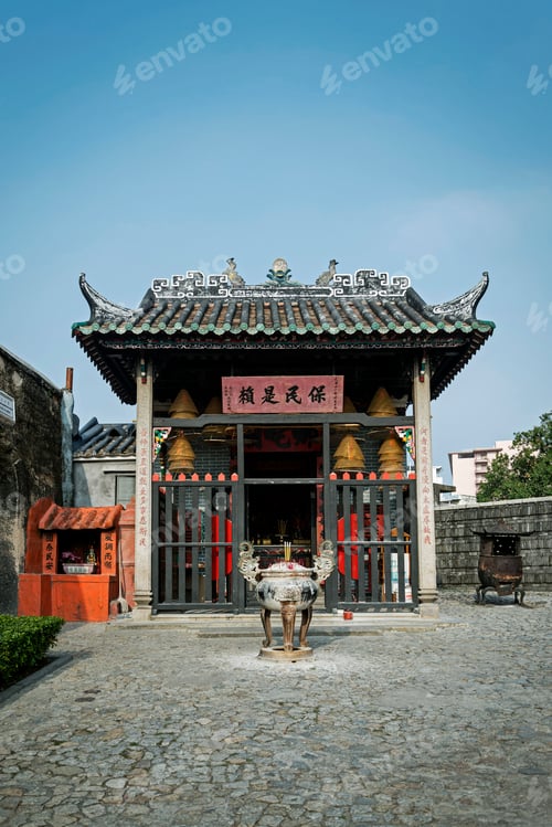 Preview: Na Tcha Temple small chinese shrine landmark in macau china