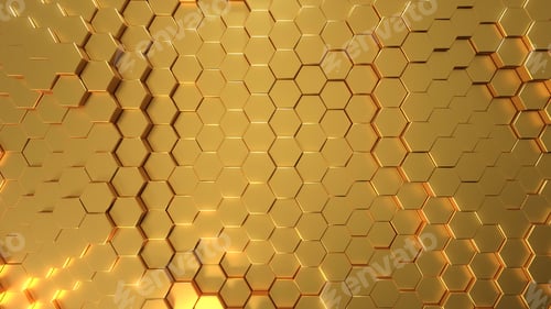 Preview: Golden Hexagon Background